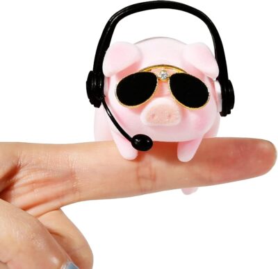 YGMONER LULU the Car Monitor Pig Decor - Cute Lucky Piggy Dashboard Companion for Car & Desktop Decorations (Pilot Piggy) - Image 7