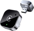2025 Upgraded Wireless CarPlay Adapter for iPhone＆Android, Mini Wired to Wireless Adapter for CarPlay ＆Android Auto, Plug and Play, Stable Connection & No Latency