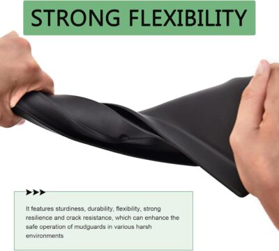 2 PCS Car Mud Flaps, Splash and Stain Resistant Tire Splash Guard, 8.27 x 12.6In Front Side Decorative Tire Splash Guards, for Most Sedans (Black# S) - Image 4