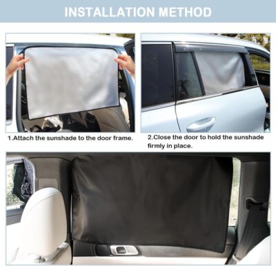 Magnetic Car Window Shade - Full Blackout for UV Block&Privacy Protection with Car Side Window Sun Shade- Universal SUV,Truck,Auto Privacy Shades (A-Side Window/4pcs) - Image 6