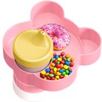 Car Seat Tray - Convert Cup Holder to a Tray for Snacks, Toys, 360 Rotatable for Kids Travel, Anywhere with Cup Holder (Pink)