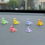 6PCS Luminous Lizard Car Rear View Mirror Accessories, Cute Mini Car Dashboard Decoration for Girl Men Women, Funny Car Interior Ornament Present for Car, Garden, Office, Home (Lizard)