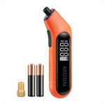 AstroAI Digital Tire Pressure Gauge 3-300PSI Calibrated to ANSI B40.7 Grade 2A (0.5%), Backlight and Flashlight, Presta Valve Adaptor Included, 4 Units, AAA Batteries, Orange