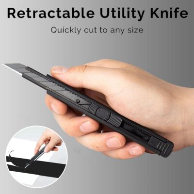 4" X 30FT Matte Black Vinyl Wrap for Chrome Delete Window Trim Car Door Sill Protector with Air Release Channel Including Vinyl Wrap Tool Kit - Image 5