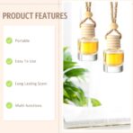 BBTO 100 Pcs Car Air Fresheners Diffuser with Wooden Cap Empty Aromatherapy Diffuser Clear Fragrance Holder Pendant Hanging Perfume Fresheners Bottles for Car Decor(Classic,Clear) - Image 6