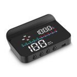 M19 Universal Car HUD Heads Up Display, OBD2 GPS Digital Speedometer for Windshield, Overspeed Warning, Fatigue Alert, 6-Speed Data, Plug and Play for All Cars, HD Speed Projector