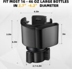 Car Cup Holder Expander, Cup Holder Extender Adapter for Car with Adjustable Base, Fits YETI 24/36/46oz, HydroFlask 32/40oz, Large Water Bottles in 2.7"-4.2" (16-46 OZ) - Image 5