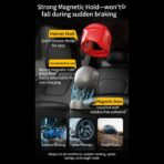 Hanll AI Car Robot Dashboard Emotional Expression Dash Companion with 60+ Cute Animated Expressions, Magnetic Mount Easy Installation, Personalized Interior Style Center Console Decoration(Black) - Image 4