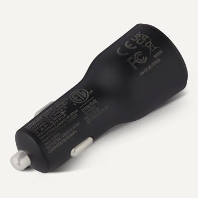 Amazon Basics Fast-Charging Car Charger, Dual-Port, 1 USBC+1 USB-A, 48W, Black - Image 4