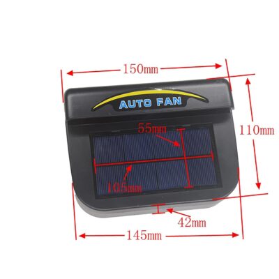 Solar Power Car Auto Air Vent Cool Fan Cooler Ventilation System Radiator Exhaust Heat Fan Automobile Fans with Rubber - Image 3