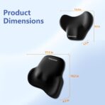 Car Lumbar Support Pillow and Neck Pillow kit for Back & Neck Pain Relief Ergonomic Memory Foam Car Seat Headrest & Lumbar Cushion with Adjustable Strap for Driving Seat/Office Chair Black - Image 6