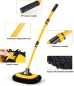Car Wash Brush, with Extendable Extra-Long Handles & Scratch-Free Bristles, Car Washing Kit Makes Your Car Shine Like New - Image 4