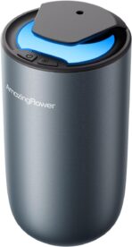 Waterless Diffuser for Essential Oil, Smart Car Air Freshener Diffuser with 3 Mist Grades & 3 LED Light Colors, Auto On/Off, Rechargeable Scent Air Machine