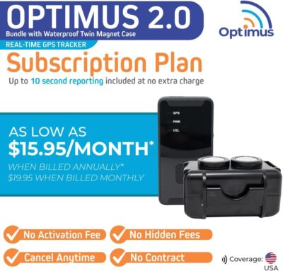 Optimus 2.0 GPS Tracker - Bundle with Twin Waterproof Magnet Case for Vehicles, Assets - 4G LTE - Real-Time GPS Tracking Device – Instant Alerts - Image 3