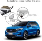 Amazon Basics Cross Rail Roof Rack, 52 inches, Fits up to 46" Spans between Raised Side Rails with Gap, Pack of 2, Black/Silver - Image 6