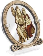Shiv Parivar (Lord Shiva Family) Inlaid Wooden Figurine Showpiece for Car Dashboard, Prayer Room & Workspace | 3"x2.6" | Designer Trendy Series - Image 2