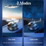 Solar Car Air Freshener, Helicopter Solar Energy Rotating Aromatherapy Aroma Diffuser Long Lasting Fragrance Perfume Car Accessories Cars Interior Decoration Ornament (Silver/Red/Black) - Image 4