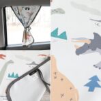 Magnetic Car Sun Shade Curtain for Side Window – Sun Blocker and UV Protector for Baby, Kids, and Pets – Universal Fit with Built-in Magnets for Steel-Framed Door (Dinosaur) - Image 5