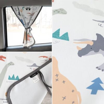 Magnetic Car Sun Shade Curtain for Side Window – Sun Blocker and UV Protector for Baby, Kids, and Pets – Universal Fit with Built-in Magnets for Steel-Framed Door (Dinosaur) - Image 5