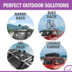 ERKUL 220lbs Roof Rack Cross Bars for Audi Q7 2016-2026 | Aluminum Crossbars with Anti Theft Lock for Rooftop | Compatible with Fixed Points Roofs - Silver - Image 8