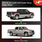 A-Premium Set of 4PCS Mud Flaps Splash Guards Mudguards Mudflaps Compatible with Chevrolet Avalanche, Silverado, Suburban, Tahoe 01-06 & GMC Sierra, Yukon 00-06, fits for Fender Flares, Front & Rear - Image 2