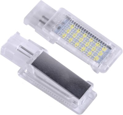 LED Footwell Under Door Glove Box Interior Trunk Lights Compatible with VW Golf MK7 GTI Jetta MK5 MK6, OEM Replacement Error Free - 2PCS (White) - Image 2