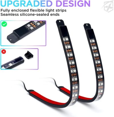 Xprite Upgraded 144LED RGB Interior Car Lights with Smart App Control/Wireless Remote Control, Music Sync Mode, DIY Mode and Multiple Scene Options, Universal for Cars Truck ATV UTV(4pcs) - Image 3