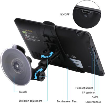 GPS Navigation for Car, 2025 Map 7 inch Touch Screen Car GPS, Voice Turn Direction Guidance, Support Speed and Red Light Warning, Pre-Installed North America Lifetime map Free Update - Image 4