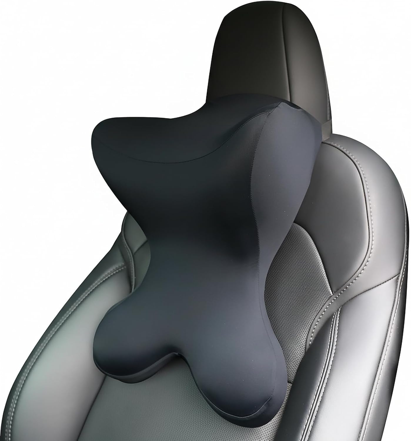 61q9HTsiN8L._AC_SL1500_.jpg Car Headrest Pillow,Neck Support for Office Chair,100% Memory Foam Car Neck Pillow - Ergonomic Neck Support with Adjustable Double Strap, Breathable Comfort for Car, Gaming & Office Chairs - Image 1