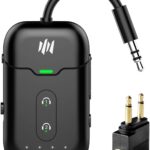 Premium Airplane Bluetooth 5.4 Transmitter Adapter,Supports 2 AirPods/Headphones 2-in-1 Bluetooth Transmitter Receiver with aptX Low Latency,Wireless Adapter for Flight,TV,Gym,Tablets Car Stereo