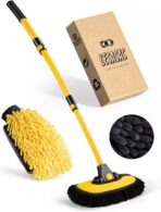 Car Wash Brush, with Extendable Extra-Long Handles & Scratch-Free Bristles, Car Washing Kit Makes Your Car Shine Like New