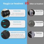 Car Neck Pillow Adjustable Up and Down Style 2 Pack,Car Headrest Pillow for Neck Support Relieves Driving Fatigue, Soft Memory Form and Ergonomic Design Fits Most Heights and Car Seats (Black) - Image 5