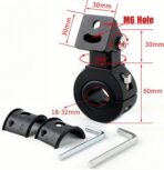 Motorcycle Spotlight Bracket, Light Bar Mounts for Driving Fog Lights, 360 Degree Adjustment Tube Clamp Mounting Bracket Fit 0.7"-1.25" ATV UTV Roll Bar (2 Pcs) - Image 4