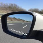 3 PCS Let Go and Let God Car Decals, Vinyl Decals for Cars, Rearview Mirror Stickers, Automotive Decals, Cute Car Accessories for Women Interior Extetior, Cute Decor for Vehicles Fits Most (White) - Image 2