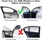 ggomaART Car Side Window Sun Shade - Universal Reversible Magnetic Curtain for Baby and Kids with Sun Protection Block Damage from Direct Bright Sunlight, and Heat - 1 Piece of Solid Black - Image 6