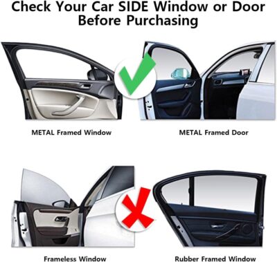 ggomaART Car Side Window Sun Shade - Universal Reversible Magnetic Curtain for Baby and Kids with Sun Protection Block Damage from Direct Bright Sunlight, and Heat - 1 Piece of Solid Black - Image 6