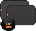 Baby Uma Car Window Shades (2 Pack) - 14.2″ x 21.3″, UPF 50+ Car Window Covers, 99% UVB + 94% UVA Protection, Static Cling Sun Shade with Travel Bag (Medium)