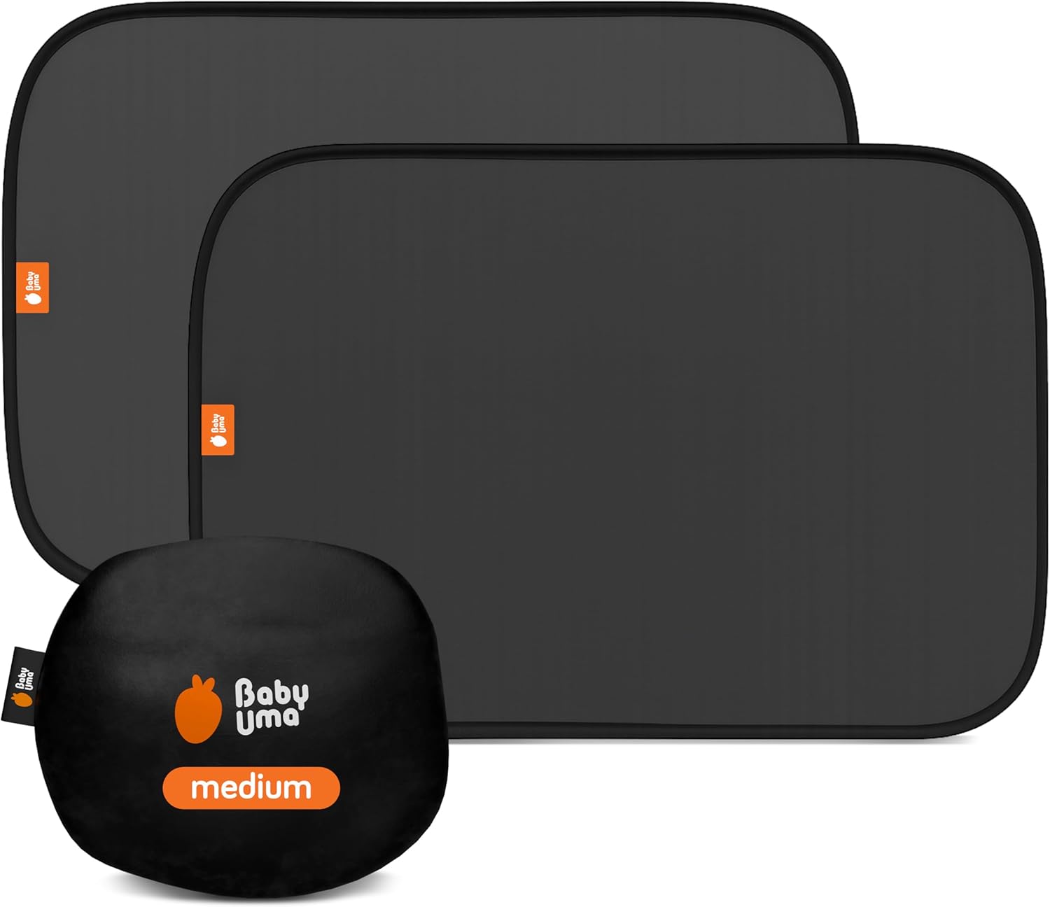 61qYexJF9nL._AC_SL1500_.jpg Baby Uma Car Window Shades (2 Pack) - 14.2″ x 21.3″, UPF 50+ Car Window Covers, 99% UVB + 94% UVA Protection, Static Cling Sun Shade with Travel Bag (Medium) - Image 1