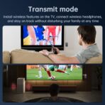 Premium Pro Bluetooth 5.3 Transmitter Receiver,2-in-1 Wireless Transmitter for TV/Headphones,Gym,Bluetooth Receiver for Car/Home Stereo - Image 6