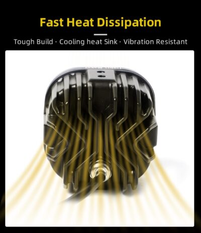 Exzeit 120W 3Inch Lights Pods with DRL, 12000LM Auxiliary Driving LED Pods Ditch Light, Bright Fog Lights for 4Runners Truck Cars,12V/24V - Image 8