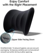 Wigoo 2026 Car Neck Pillow and Lumbar Support Pillow for Car Set [Ergonomic Design, Pressure Relief] Soft Car Headrest Pillow Back Cushion with Adjustable Strap, Fits All Vehicles (Black) - Image 9