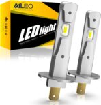 AILEO H1 LED Fog Light Bulb, 25W 6000 Lumens Super Bright 6000K Cool White 360°Beam H1 LED Bulb for DRL or Fog Light Bulb Replacement 1:1 Mini Size Quick Install IP68 Waterproof, 2 Pack