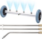 16 Inch Undercarriage Pressure Washer Attachment, Pressure Washer Undercarriage Cleaner, Under Car Washer Attachment with 3 Extension Wand, 4000 PSI