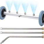 16 Inch Undercarriage Pressure Washer Attachment, Pressure Washer Undercarriage Cleaner, Under Car Washer Attachment with 3 Extension Wand, 4000 PSI