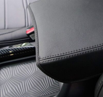 KUST Behave Car Armrest Cover Saver,1 Piece Armrest Cover Fit for Honda CRV 2017-2021 Central Console Armrest Box CRV Black with Black Stitches - Image 4