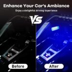 14 in 1 Modes Car USB Night Light, 7 Colors Touch Adjustment LED Ambient Lighting USB Automotive Interior Night Lamps, Mini LED Bulb for Car, Camping, Holiday Decoration, Bedroom, Party(2Pcs) - Image 2