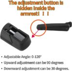 KIMISS Universal Car Seat Armrest – 0-120° Adjustable, Shock Absorbing – Fit for Iveco, Trucks, RVs – No-Drill Installation with Mounting Kit (Left)