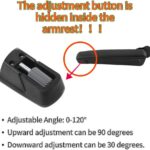 KIMISS Universal Car Seat Armrest – 0-120° Adjustable, Shock Absorbing – Fit for Iveco, Trucks, RVs – No-Drill Installation with Mounting Kit (Left)