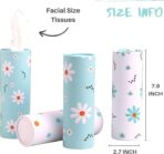 Car Tissue Holder with Facial Tissues Bulk - 4 PK Car Tissues Cylinder, Tissue Holder for Car, Travel Tissues for Car Cup Holder, Refill Car Tissue Box Round Container - Image 2