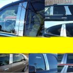 Stainless Steel Chrome Polished Stick-On Side Door Pillar Post Trim Set Compatible with 2019-2024 Chevy Silverado 1500 / Sierra 1500 New Gen Crew Cab - Image 2